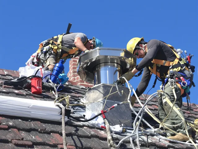 Protective chimney cap installed by Hudson Chimney Sweep in Hudson, OH