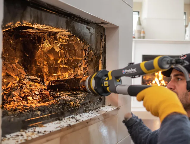 Professional chimney cleaning by Hudson Chimney Sweep in Hudson, OH
