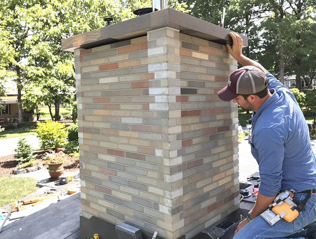Hudson Chimney Sweep completing a modern chimney remodel in Hudson, OH