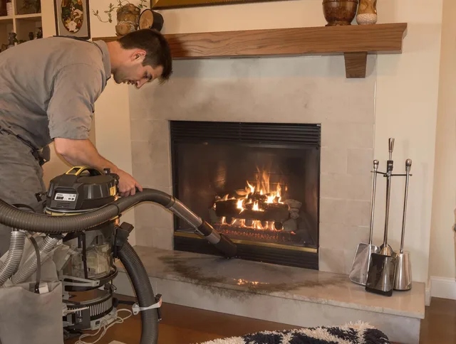 Routine fireplace upkeep by Hudson Chimney Sweep in Hudson, OH