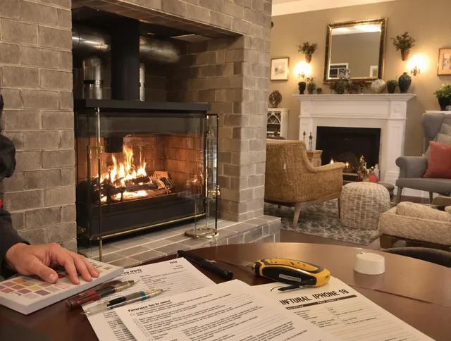 Hudson Chimney Sweep verifying fireplace safety measures in Hudson, OH